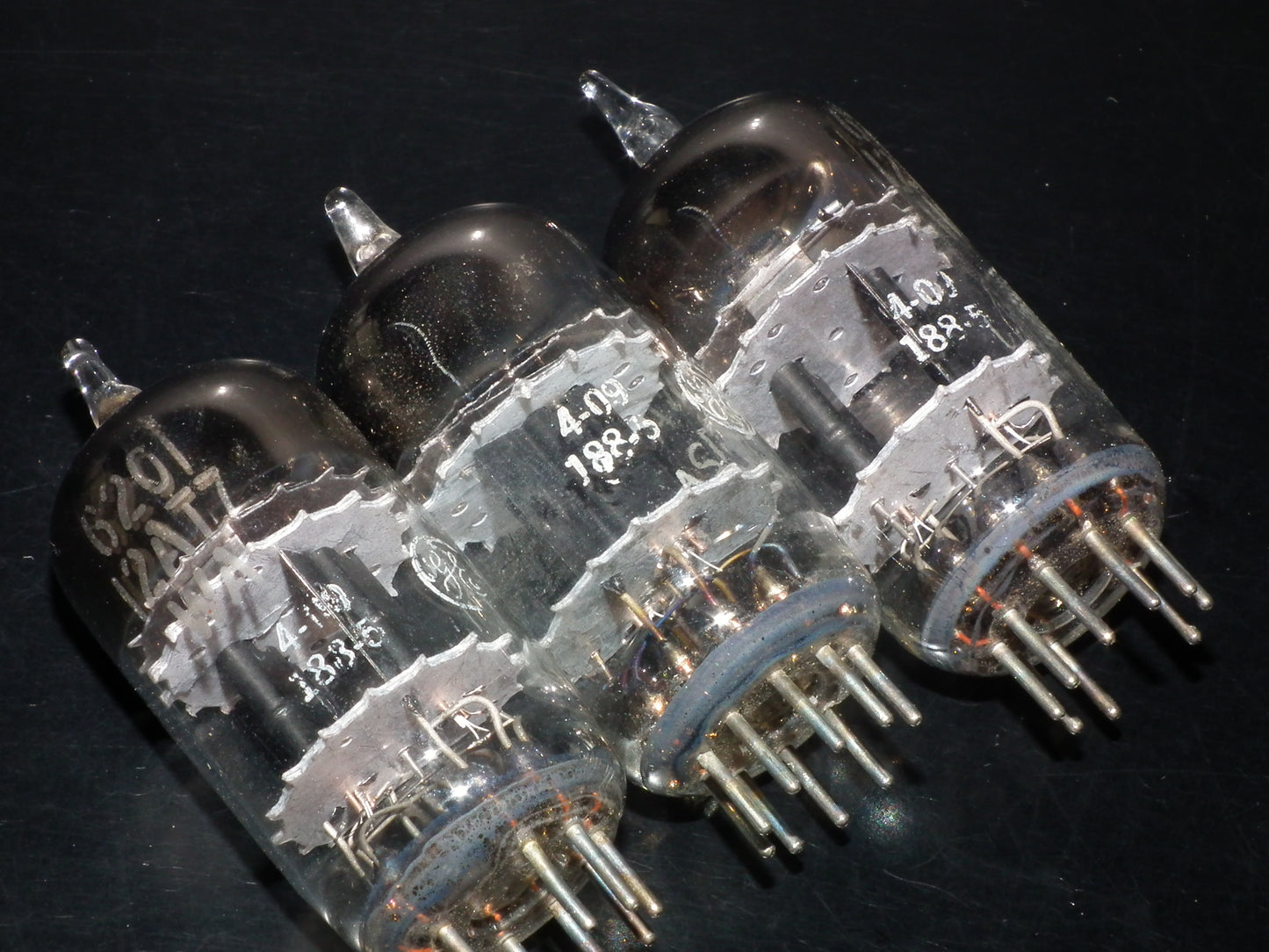 6201 GE *5 Star* 12AT7WA ECC81 ECC801S Black Anodes Triple Mica U Getter