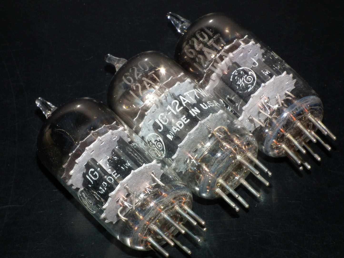 6201 GE *5 Star* 12AT7WA ECC81 ECC801S Black Anodes Triple Mica U Getter