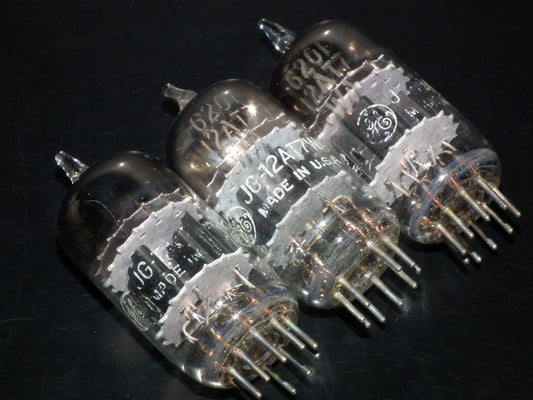 6201 GE *5 Star* 12AT7WA ECC81 ECC801S Black Anodes Triple Mica U Getter