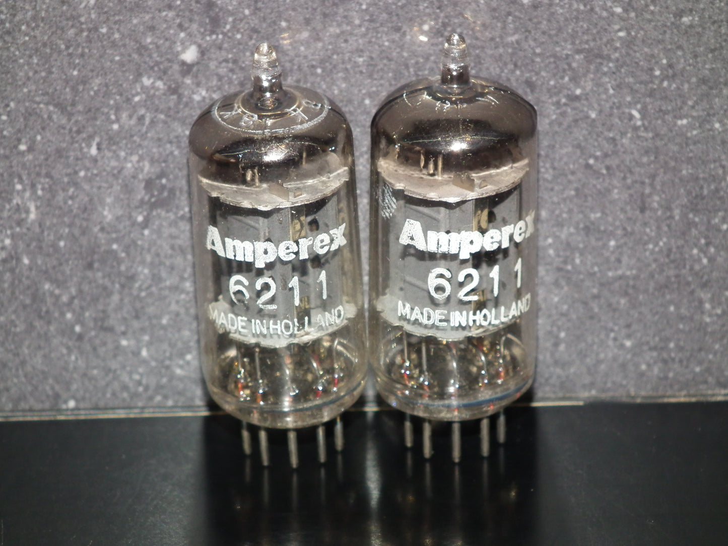 Platinum Matched Pair 6211 AMPEREX ~ECC82 Tested NOS Welded Anodes ECC802S