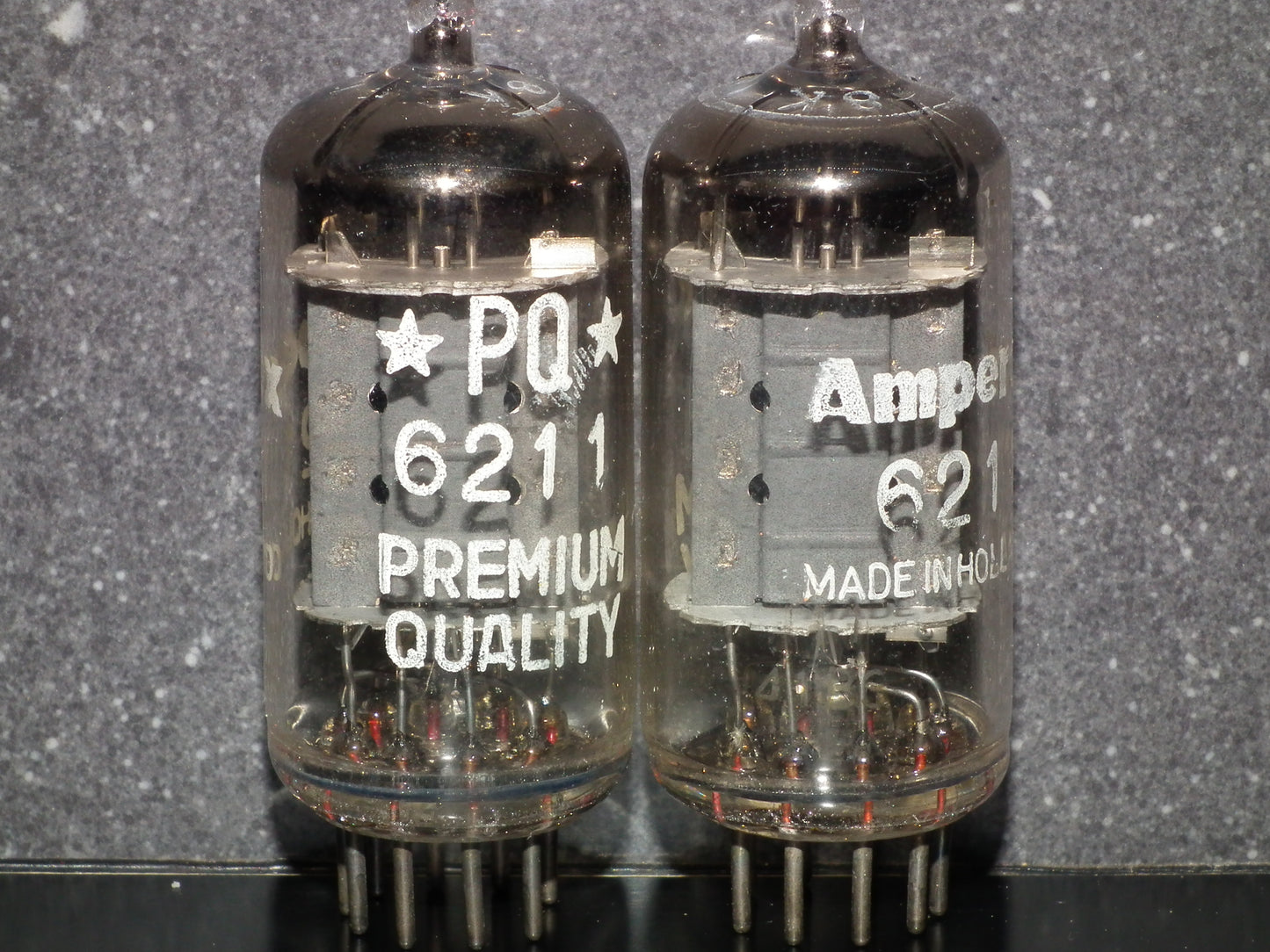 Platinum Matched Pair 6211 AMPEREX ~ECC82 Tested NOS Welded Anodes ECC802S