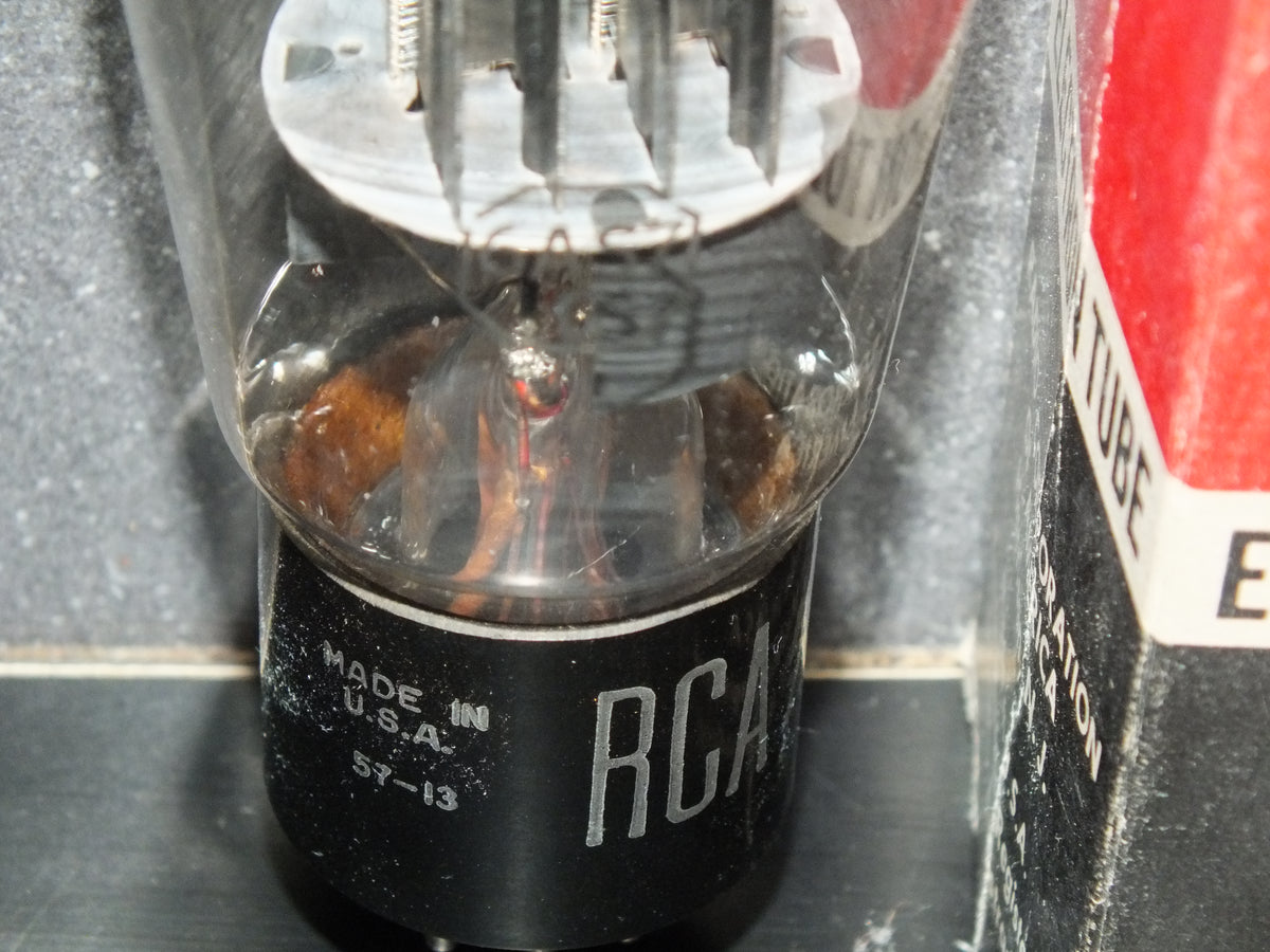 6AS7G RCA 6080 NOS NIB Old Type Coke Bottle Square Getter 1957