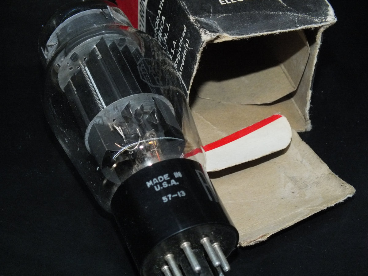 6AS7G RCA 6080 NOS NIB Old Type Coke Bottle Square Getter 1957