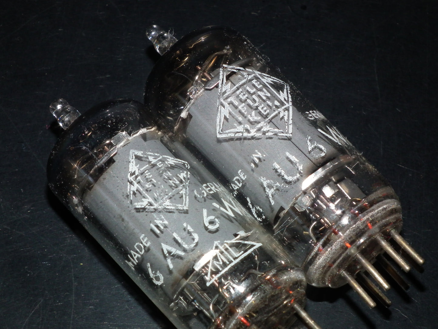 6AU6WA Telefunken <> EF94 RARE Square Getter Sony C800G