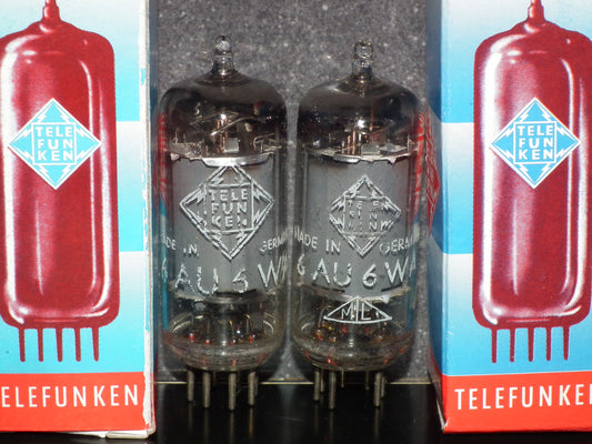 6AU6WA Telefunken <> EF94 RARE Square Getter Sony C800G