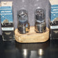 Matched Pair NOS National Union 6C5GT Cracked Metal Collar