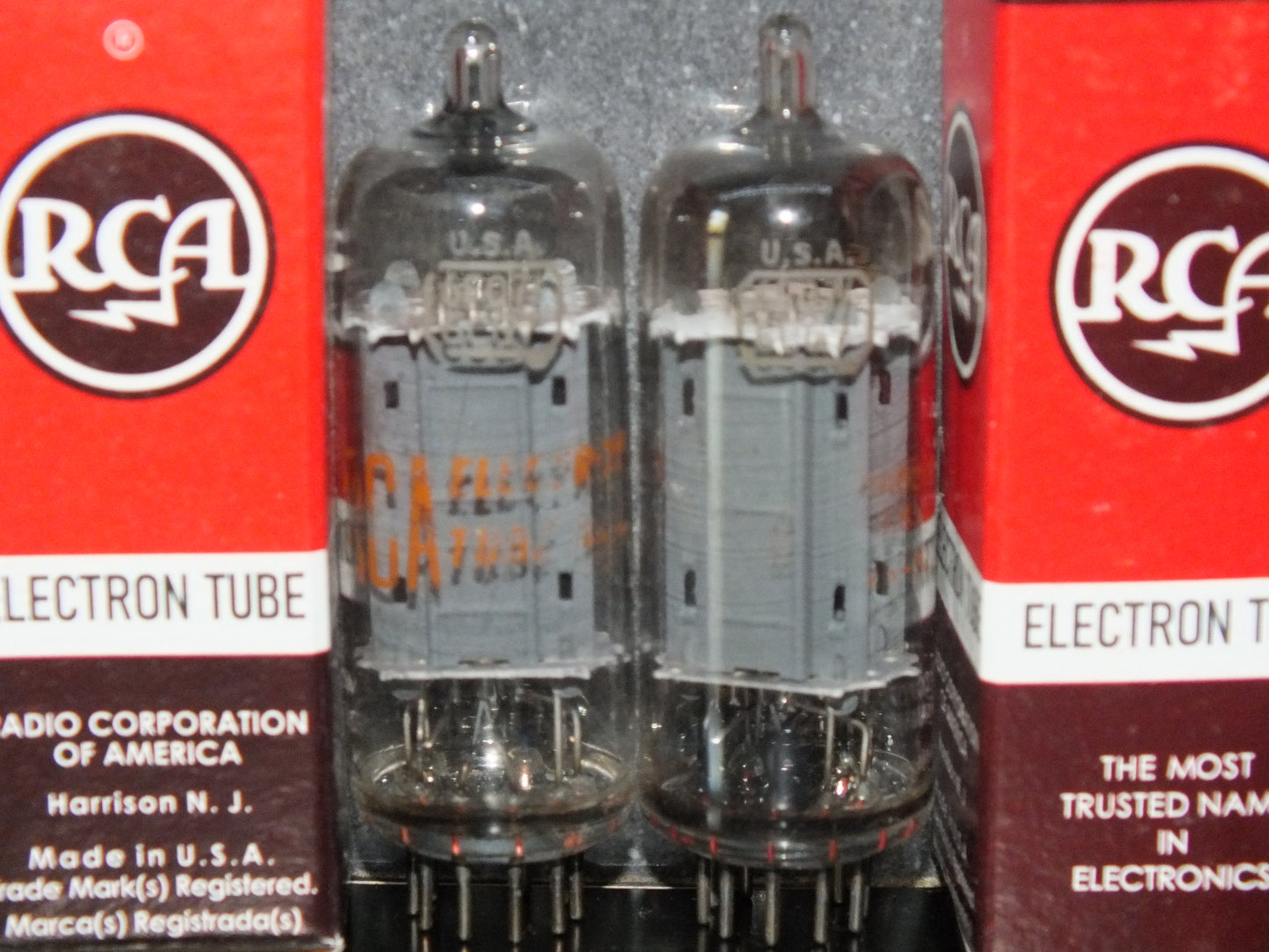 6CG7 RCA 6FQ7 Platinum Matched Pair (2 tubes) Side D Getter
