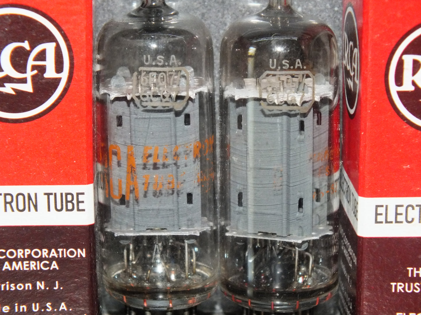 6CG7 RCA 6FQ7 Platinum Matched Pair (2 tubes) Side D Getter