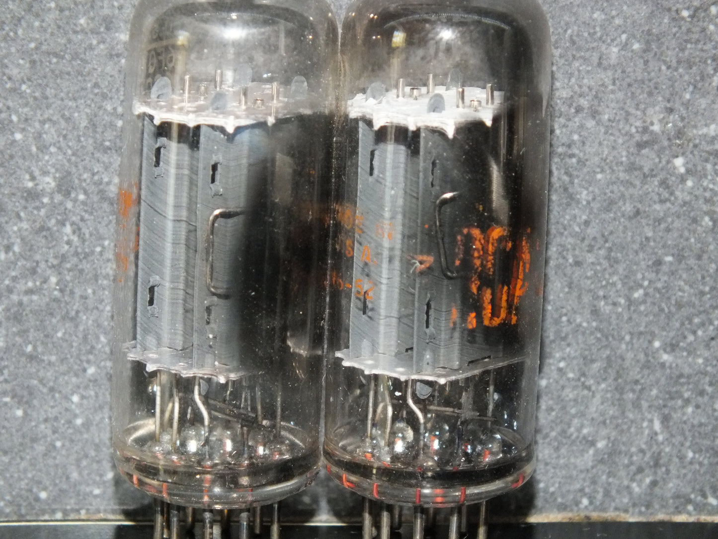 6CG7 RCA 6FQ7 Platinum Matched Pair (2 tubes) Side D Getter