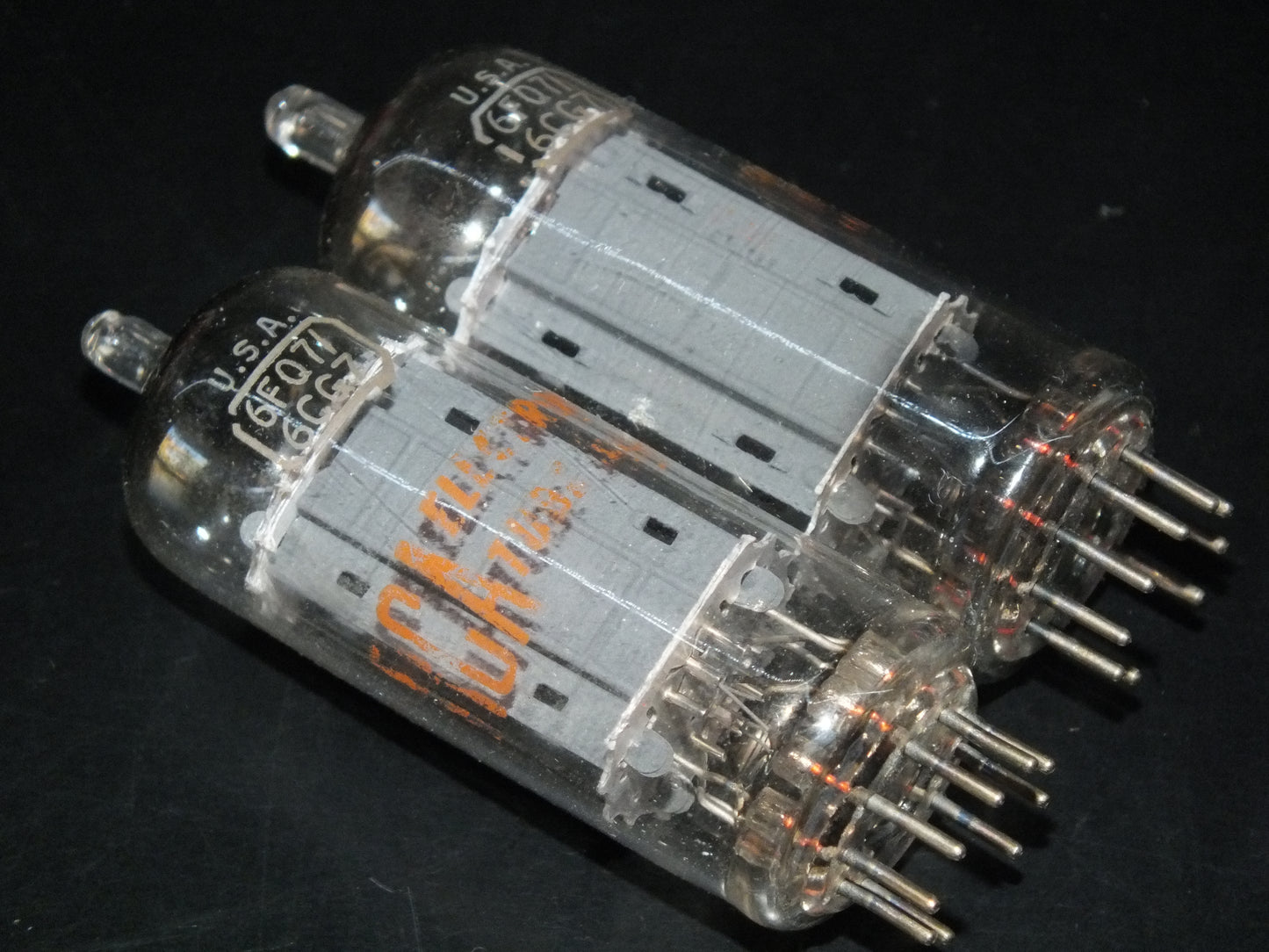 6CG7 RCA 6FQ7 Platinum Matched Pair (2 tubes) Side D Getter
