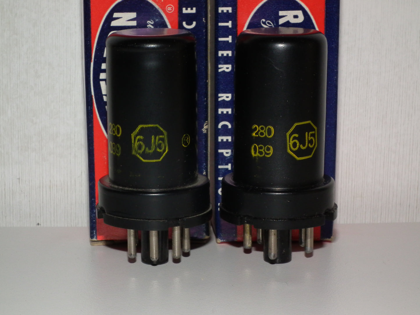 Platinum Matched Pair 6J5 Raytheon NOS NIB (6J5G 6J5GT)