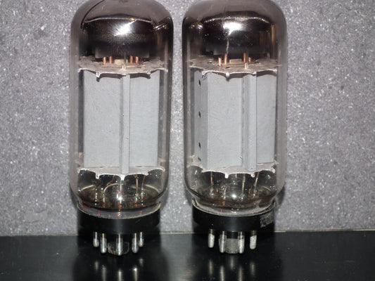 6L6GC EI Yugoslavia Platinum Matched Pair NOS Welded Anodes