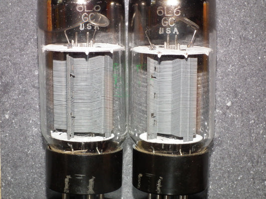 6L6GC Sylvania USA Matched Pair Tested NOS