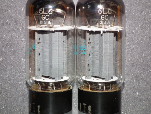 6L6GC Sylvania ECG Philips USA Matched Pair Tested NOS