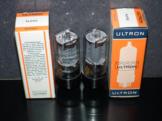 6L6GC ULTRON Platinum Matched Pair NOS NIB