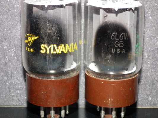 6L6WGB Sylvania USA Matched Pair Tested NOS