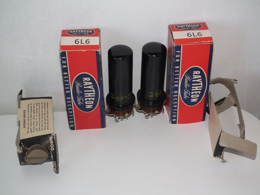 Matched pair 6L6 RAYTHEON US, the same batch FENDER