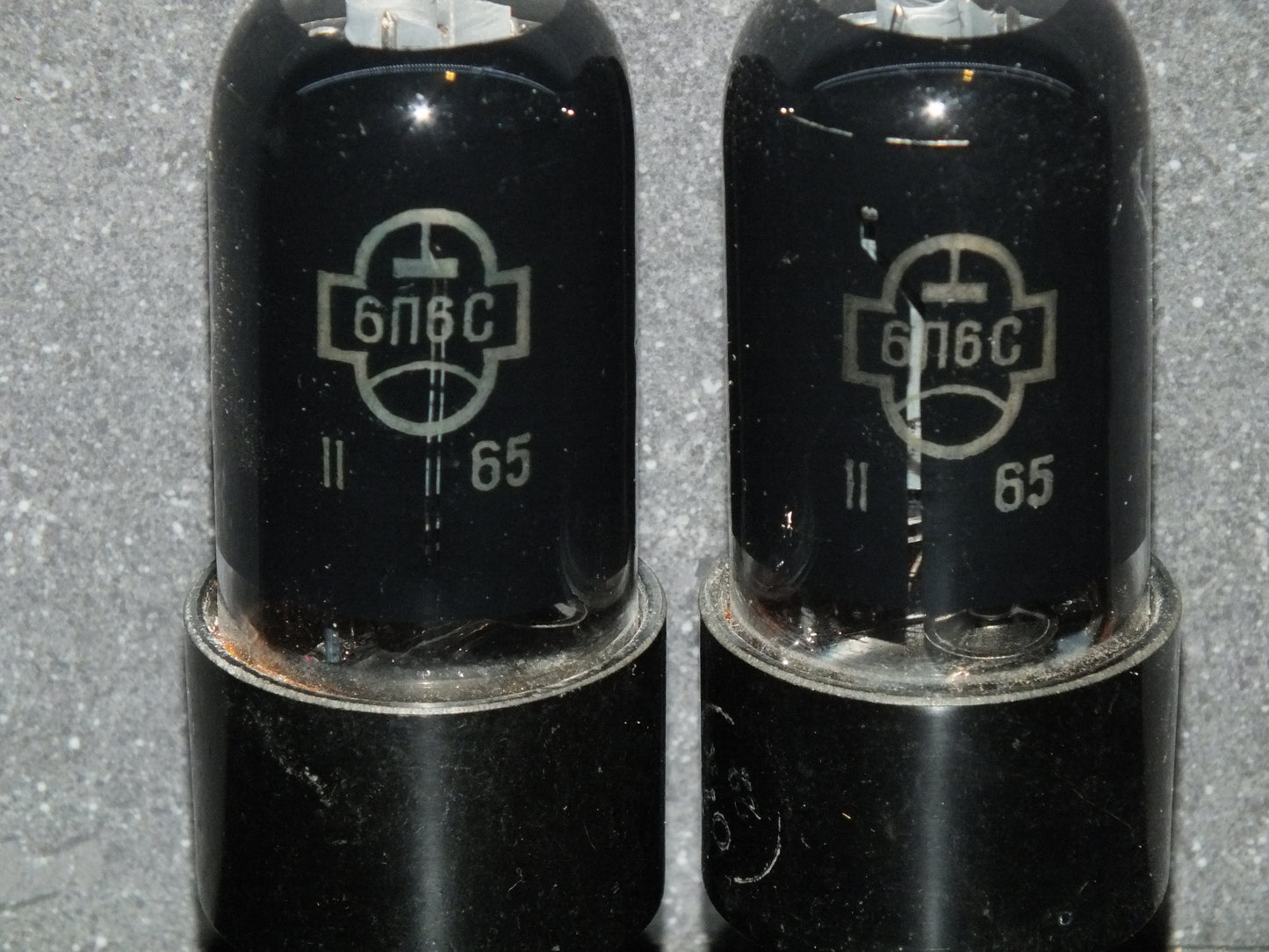Platinum Matched Pair 6P6S Reflektor 6V6GT Black Coated NOS 60s