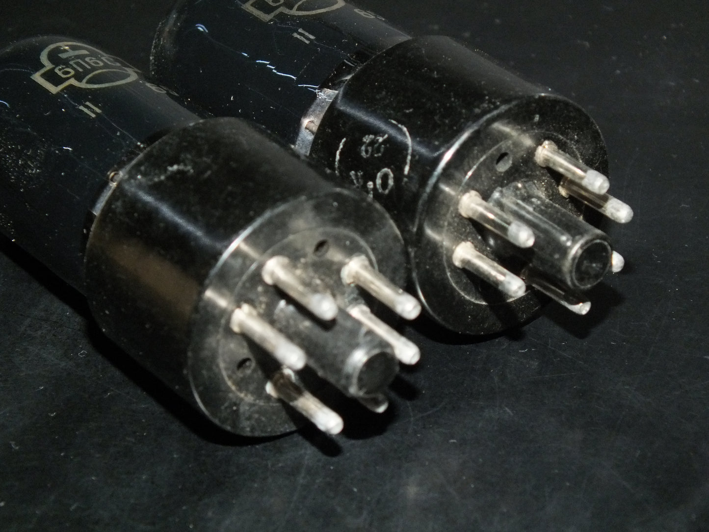 Platinum Matched Pair 6P6S Reflektor 6V6GT Black Coated NOS 60s