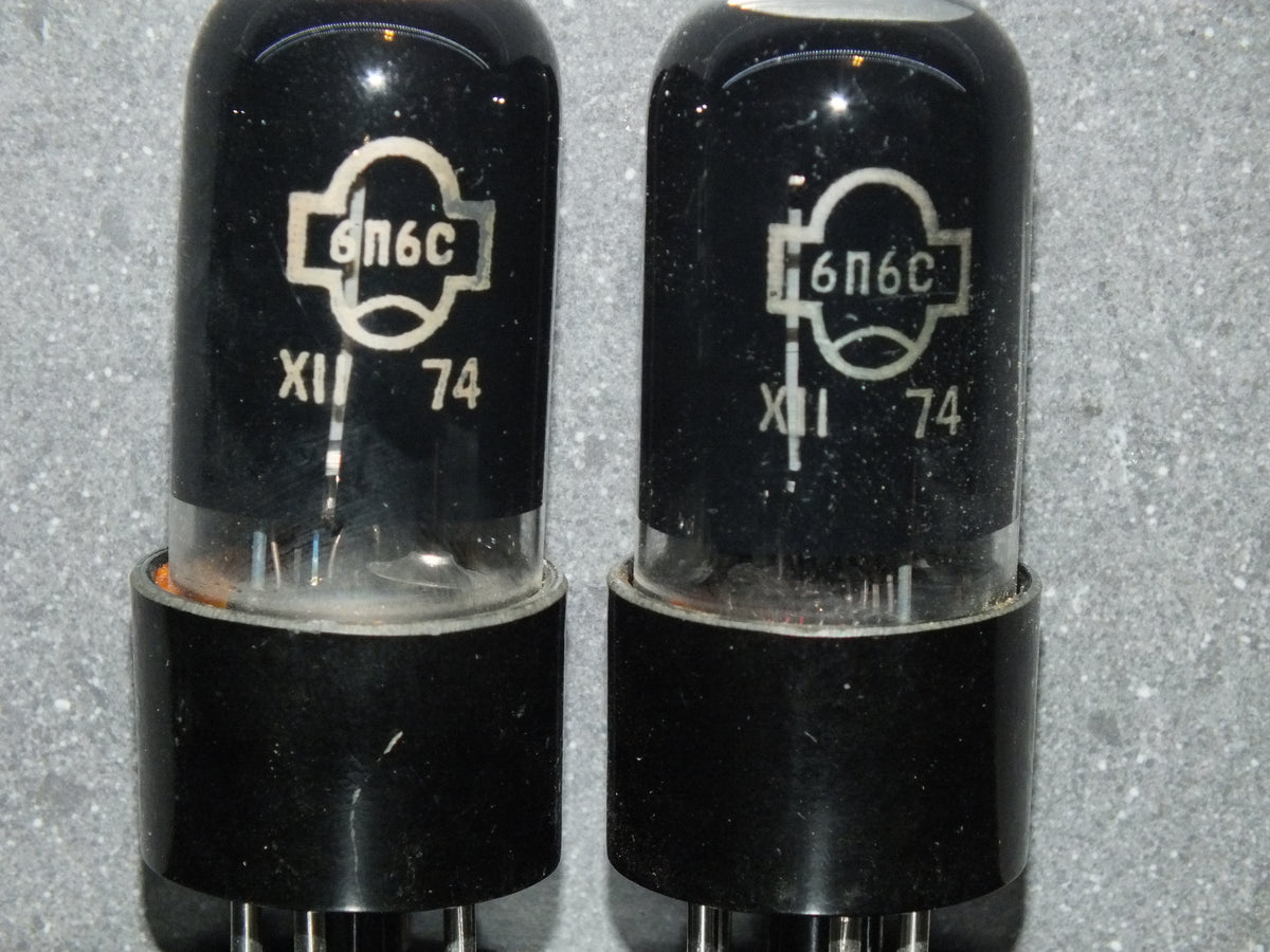 Platinum Matched Pair 6P6S Reflektor 6V6GT Black Coated NOS 70s