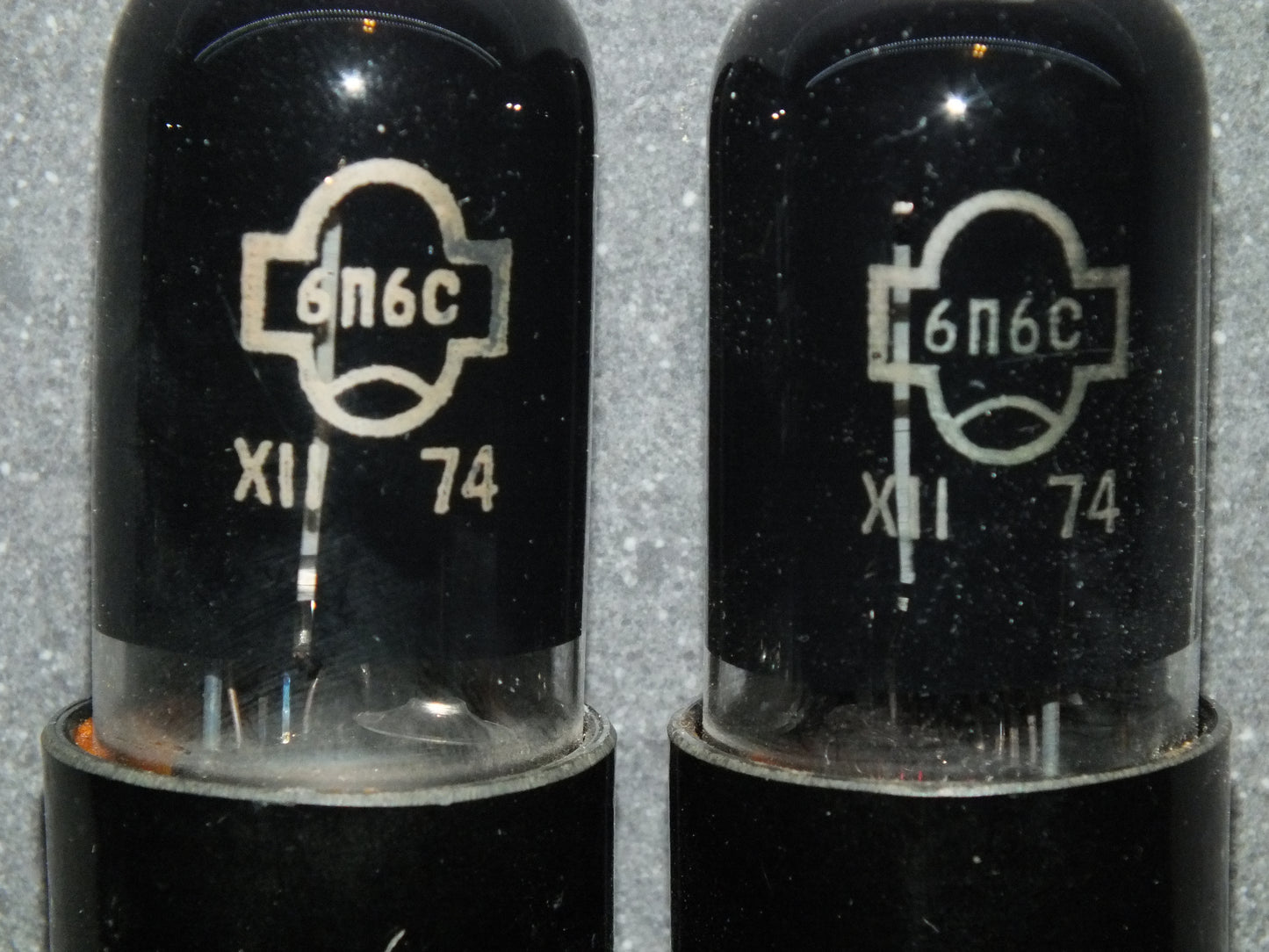 Platinum Matched Pair 6P6S Reflektor 6V6GT Black Coated NOS 70s