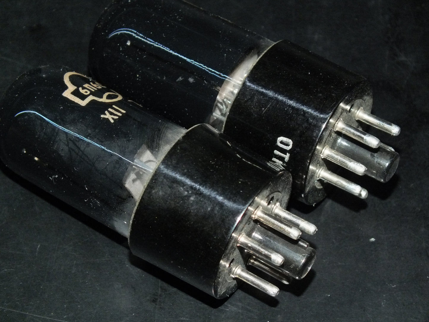 Platinum Matched Pair 6P6S Reflektor 6V6GT Black Coated NOS 70s