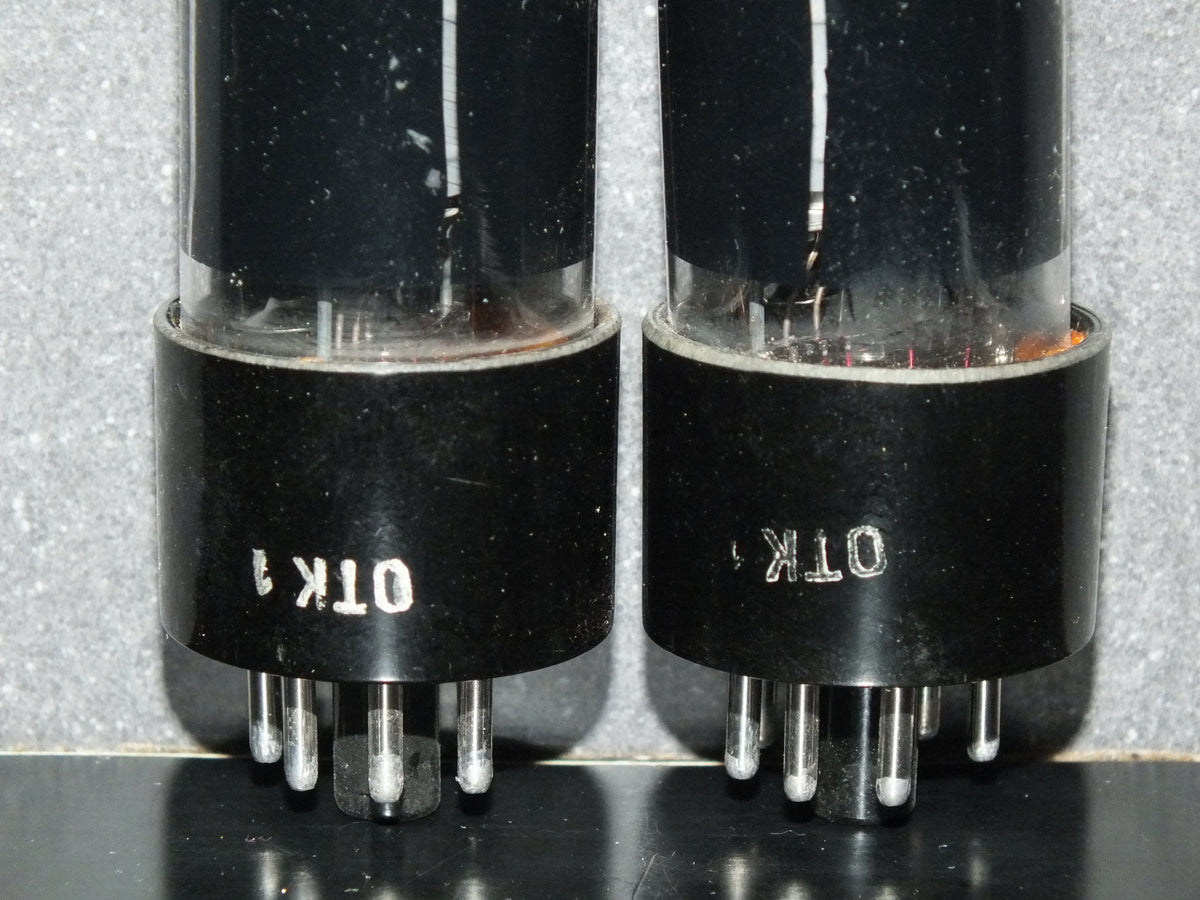 Platinum Matched Pair 6P6S Reflektor 6V6GT Black Coated NOS 60s
