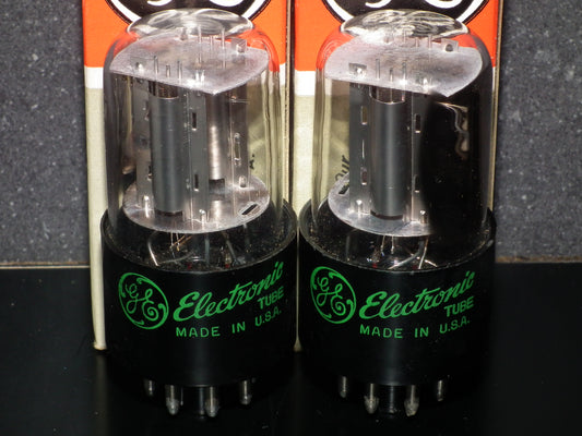 6SL7GT General Electric VT-229 NOS NIB Matched Pair Silver Anodes