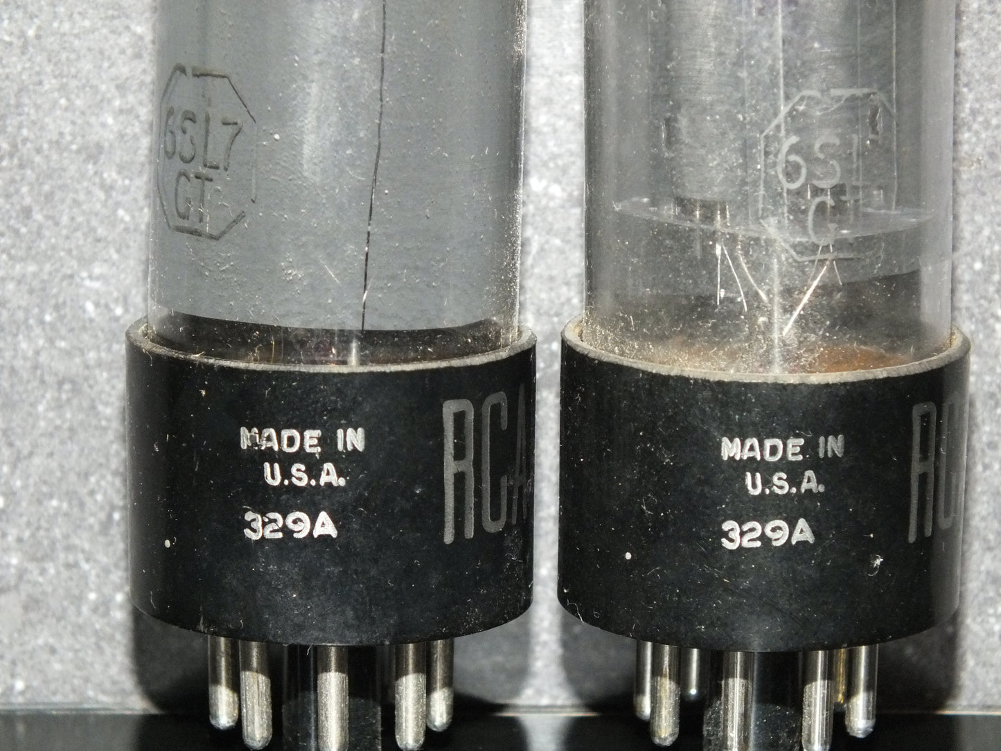 6SL7GT RCA VT-229 NOS Platinum Matched Pair Gray coated, same date codes