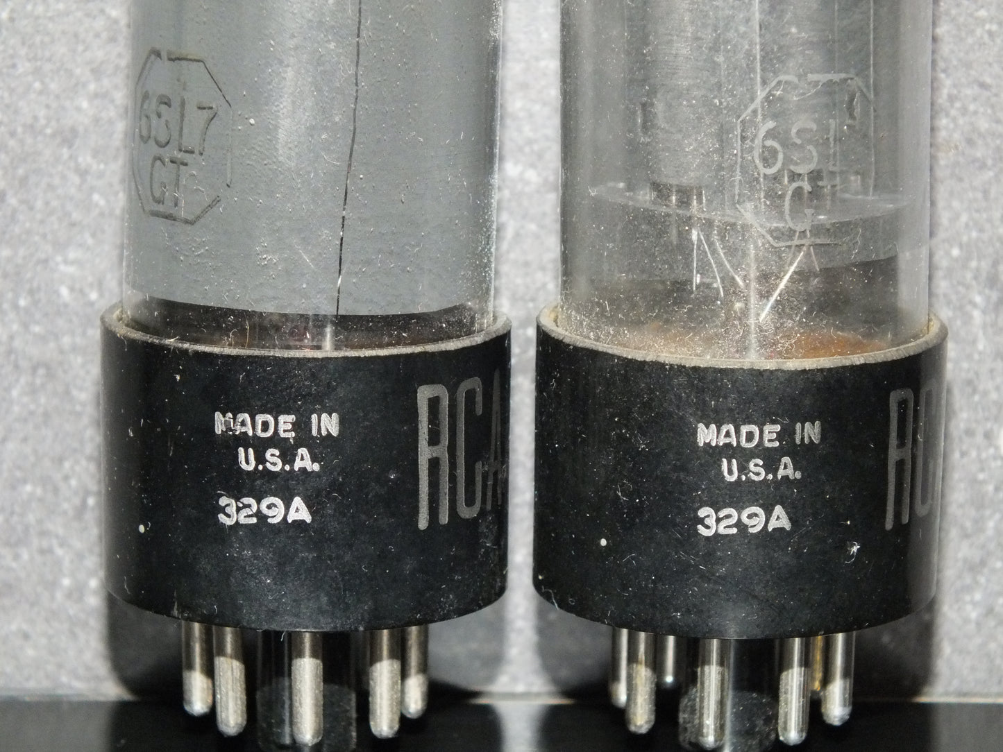 6SL7GT RCA VT-229 NOS Platinum Matched Pair Gray coated, same date codes