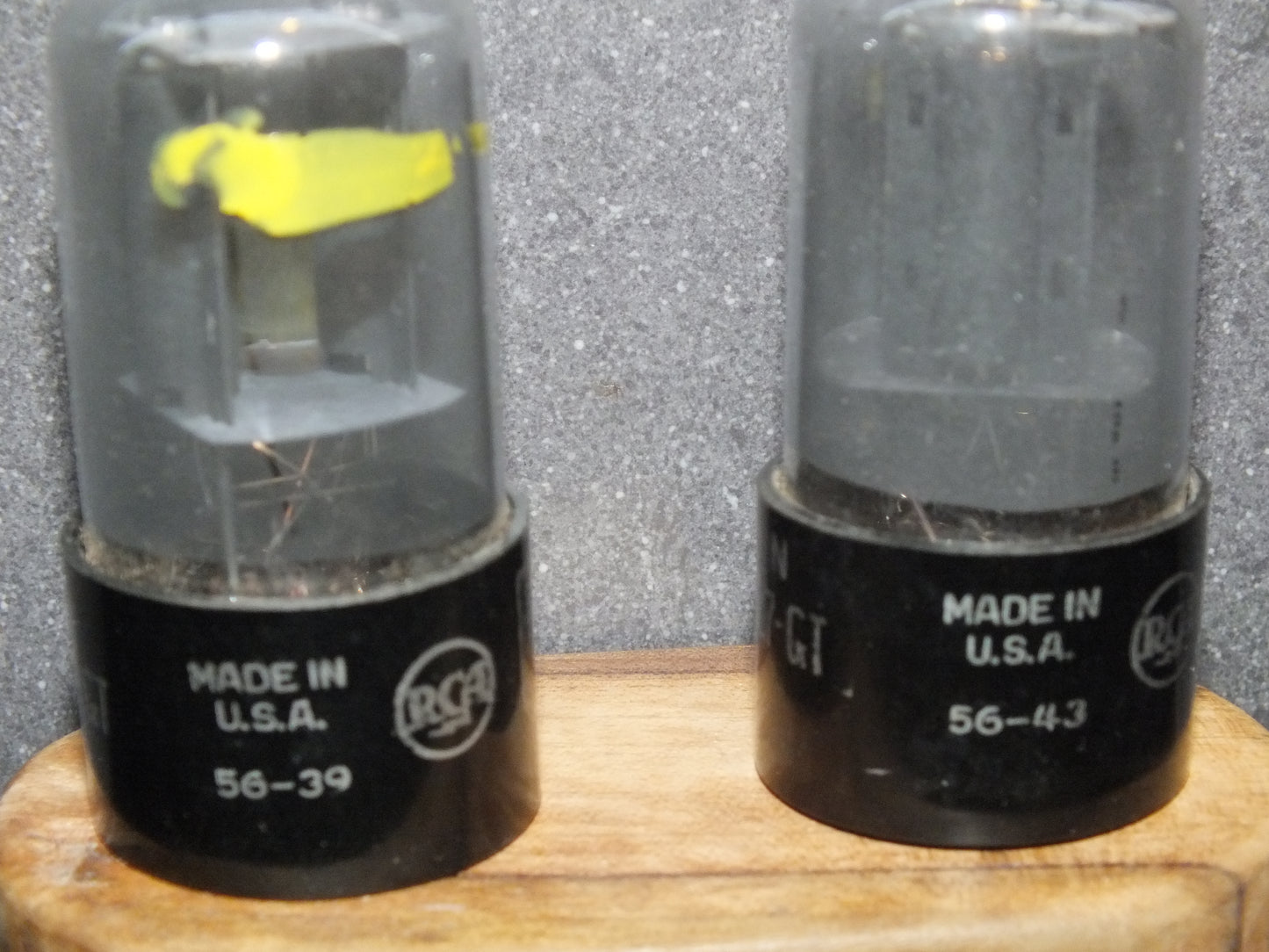 6SL7GT RCA VT-229 Platinum Matched Pair Gray coated, 1956