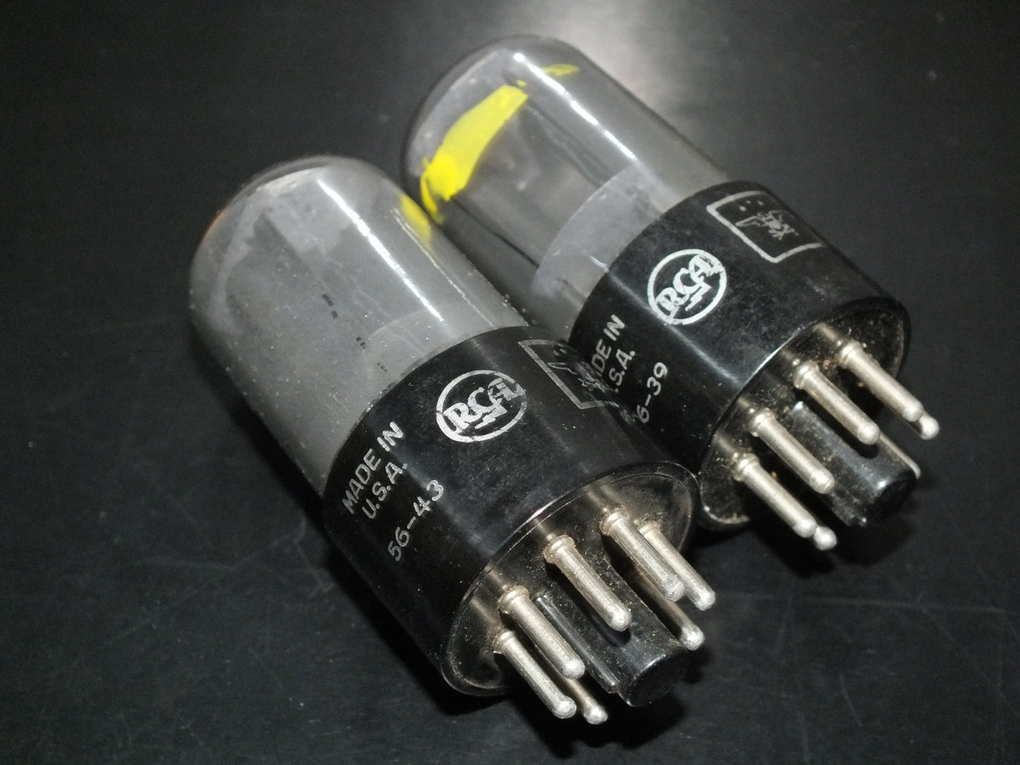 6SL7GT RCA VT-229 Platinum Matched Pair Gray coated, 1956