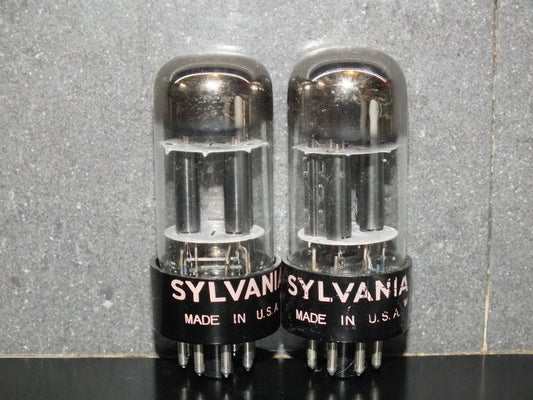 6SL7GT Sylvania VT-229 Platinum Matched Pair Black Anodes