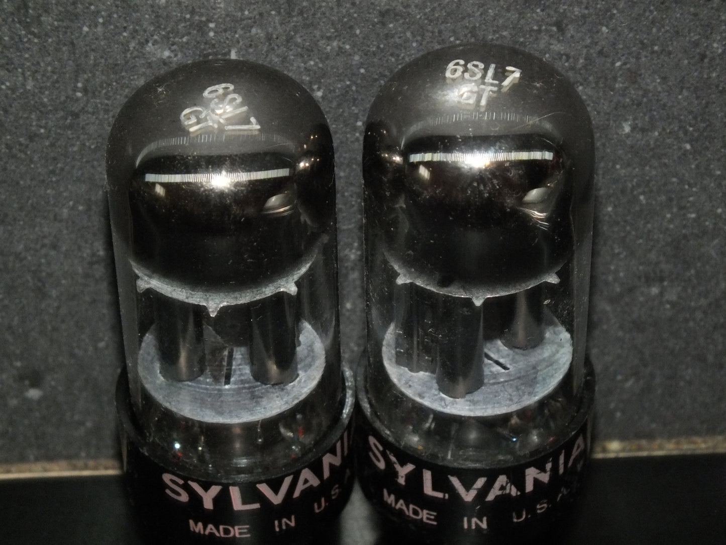 6SL7GT Sylvania VT-229 Platinum Matched Pair Black Anodes