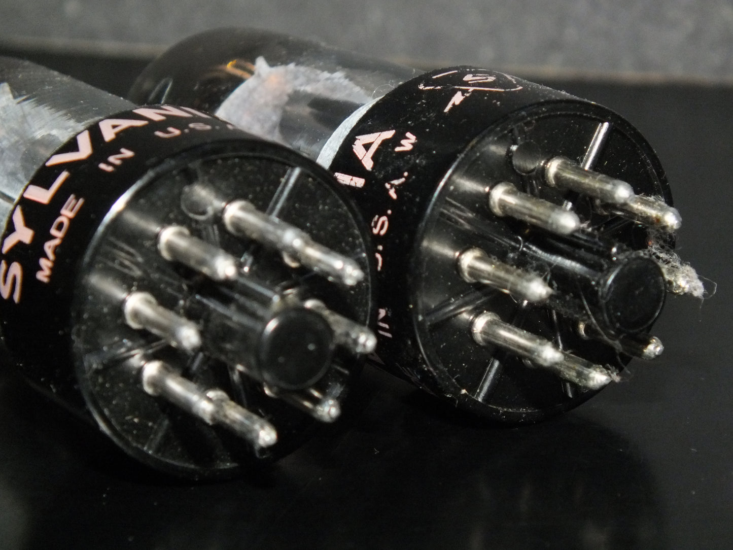 6SL7GT Sylvania VT-229 Platinum Matched Pair Black Anodes