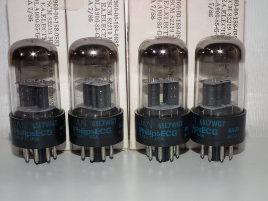 6SL7WGT PHILIPS ECG VT-229 NOS NIB Matched Pair Black Anodes
