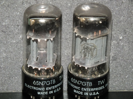 Matched Pair 6SN7GTB Electronic Enterprises Long Anodes