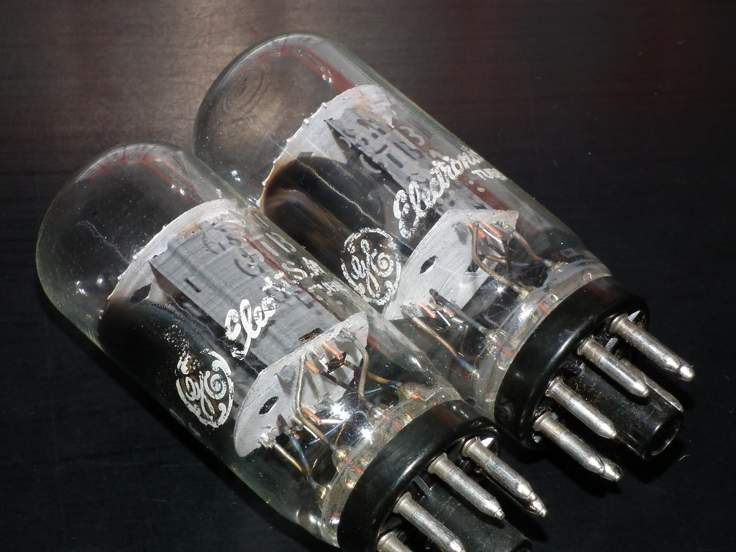 Matched Pair (2 tubes) 6SN7GTB General Electric NOS NIB Coin Base