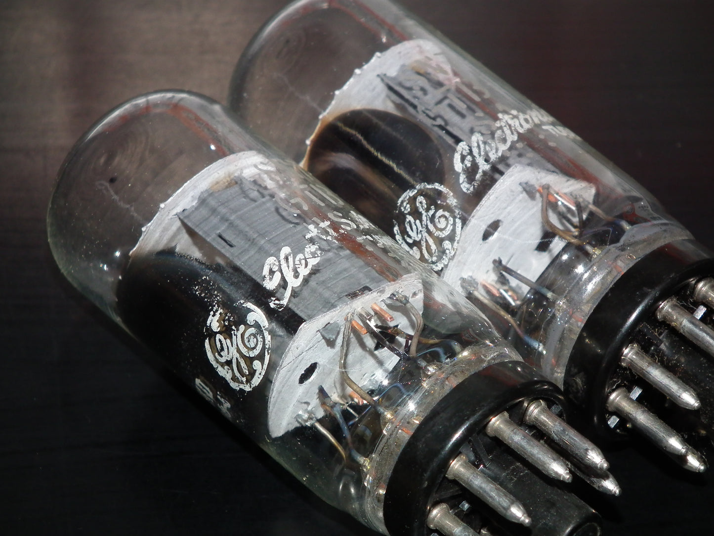 Matched Pair (2 tubes) 6SN7GTB General Electric NOS NIB Coin Base