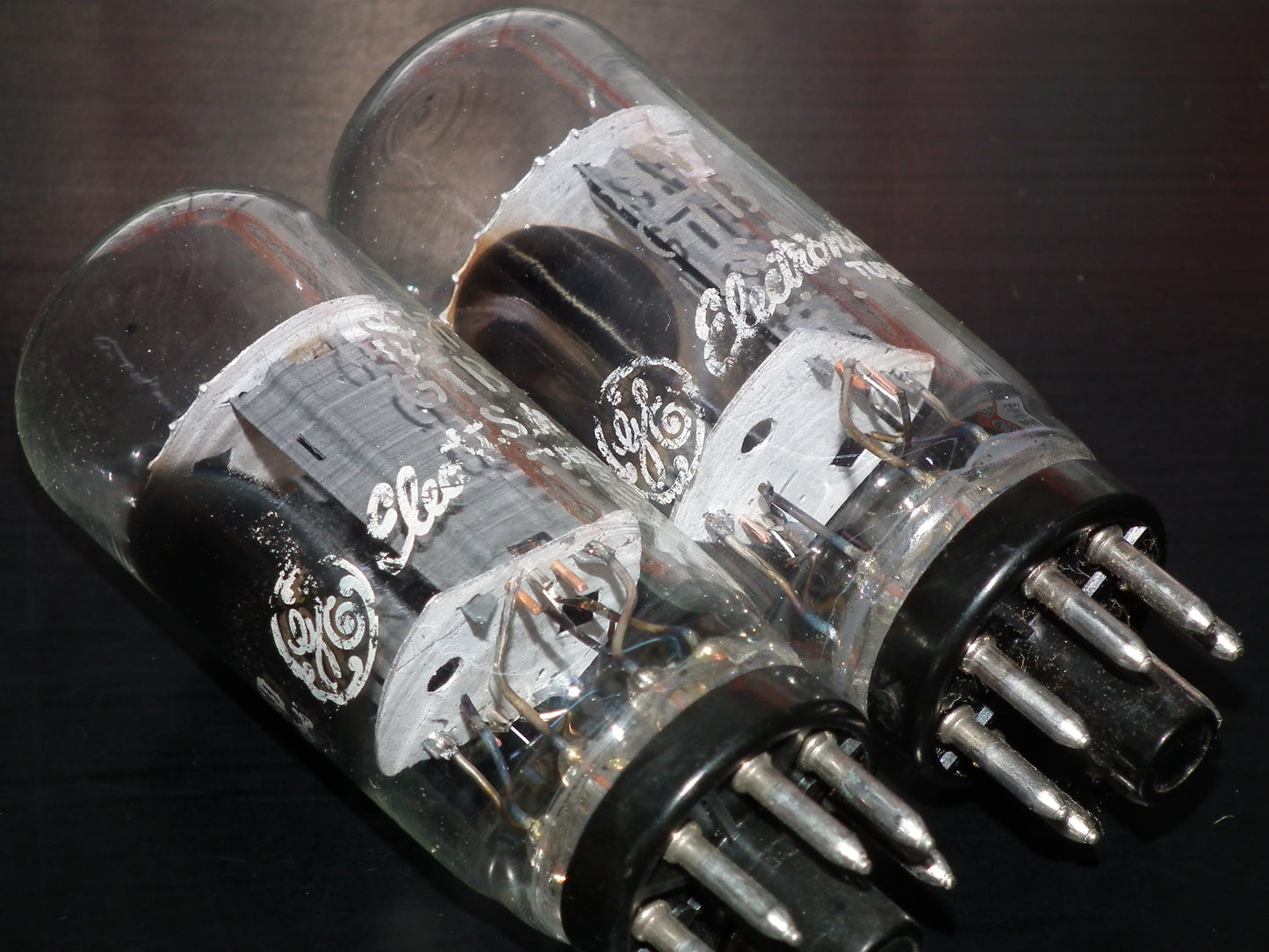 Matched Pair (2 tubes) 6SN7GTB General Electric NOS NIB Coin Base