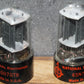Matched Pair 6SN7GTB National Electronics D Getter Black Anodes