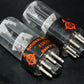 Matched Pair 6SN7GTB National Electronics D Getter Black Anodes