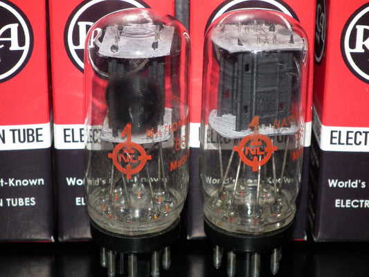 Matched Pair (2 tubes) 6SN7GTB National RCA NOS NIB Coin Base