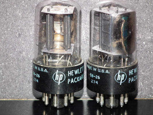 6SN7GTB RCA HP Side D Getter Short Bulb Platinum Matched