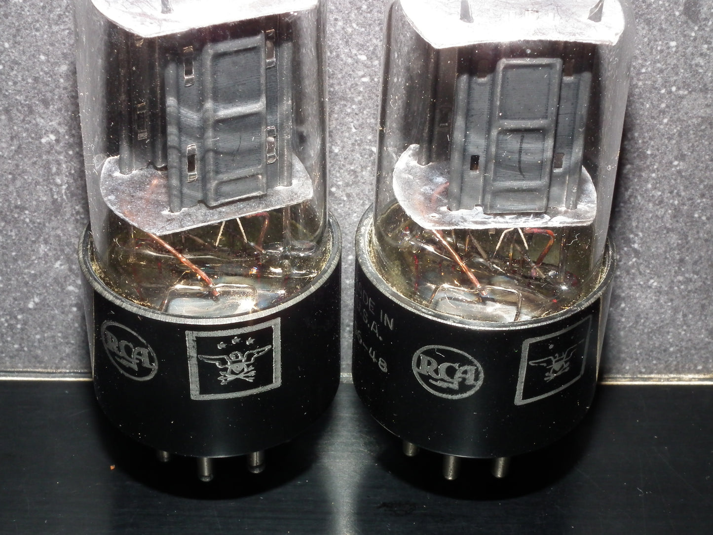 6SN7GTB RCA NOS Square Getter 1956 Codes Matched Pair (2 tubes)