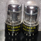 6SN7GTB Sylvania Black Anodes Bad Boy Chrome Tops Matched Pair