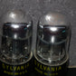 6SN7GTB Sylvania Black Anodes Bad Boy Chrome Tops Matched Pair