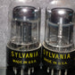 6SN7GTB Sylvania Black Anodes Bad Boy Chrome Tops Matched Pair