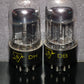 6SN7GTB Sylvania Black Anodes Bad Boy Chrome Tops Matched Pair