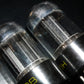 6SN7GTB Sylvania Black Anodes Bad Boy Chrome Tops Matched Pair